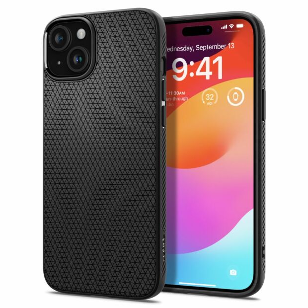 Чохол Spigen Liquid Air до iPhone 15 Matte Black (ACS06790)
