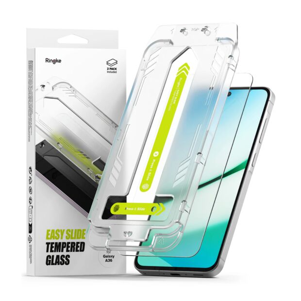 Захисне скло Ringke Easy Slide Tempered Glass 2-Pack до Samsung Galaxy A36 Clear (G4as1047)