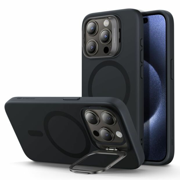 Чехол ESR Cloud Soft with Stash Stand (Halolock) для iPhone 15 Pro Black (1A6600102)