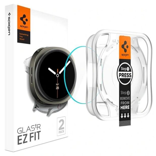 Захисне скло Spigen Glas.TR EZ Fit 2-pack до Samsung Galaxy Watch 8 40mm (AGL09874)