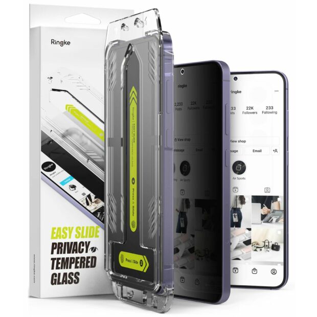 Захисне скло Ringke Easy Slide Privacy Tempered Glass 2-Pack до Samsung Galaxy S24 Clear (G4as127)