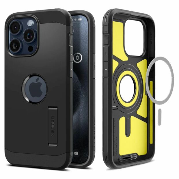 Чехол Spigen Tough Armor MagFit для iPhone 15 Pro Black (ACS06733)