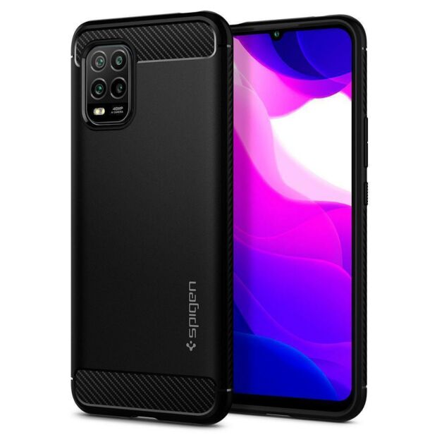 Чехол Spigen Rugged Armor для Xiaomi Mi 10 Lite Black (ACS01235)