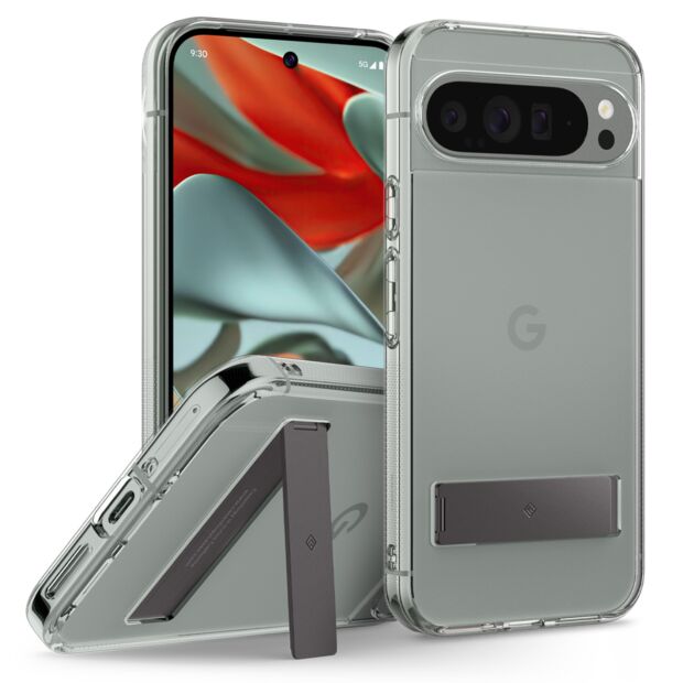Чохол Caseology Capella Kickstand до Google Pixel 9/9 Pro Charcoal Grey (ACS07713)