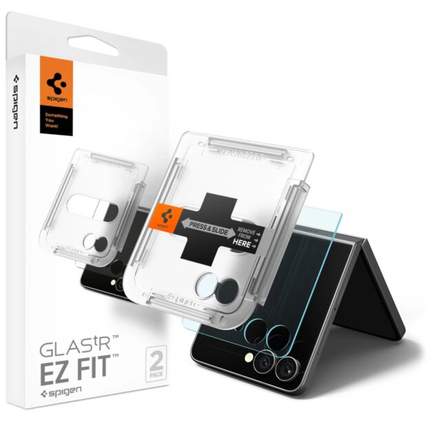 Захисне скло Spigen Glas.tR EZ FIT 2-Pack до Samsung Galaxy Flip 7 Clear (AGL09585)