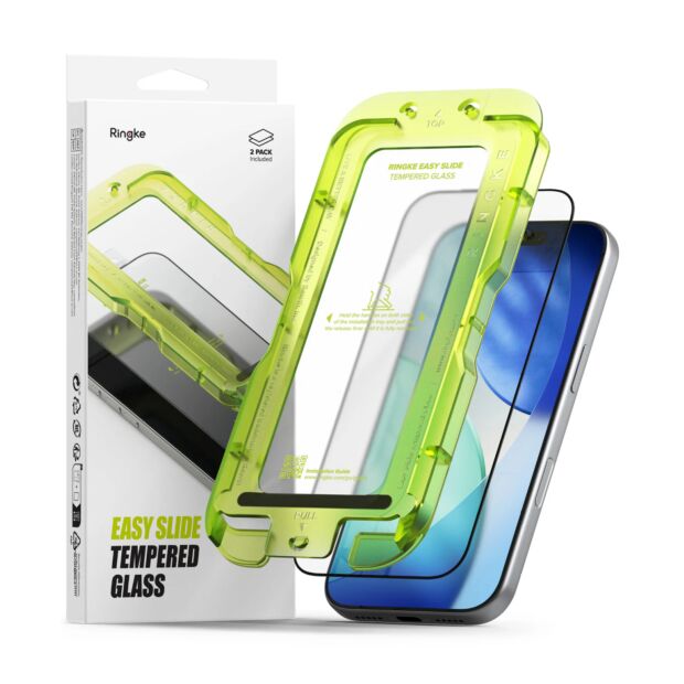 Захисне скло Ringke Easy Slide Tempered Glass 2-Pack до iPhone 17 Pro Black (G4as1120)