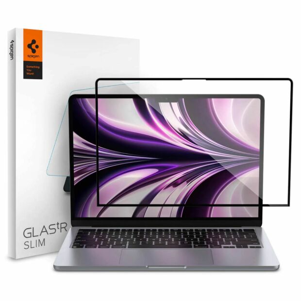 Захисне скло Spigen Glas.tR Slim Full Cover до MacBook Air 13" (2022-2025) Black (AGL05504)
