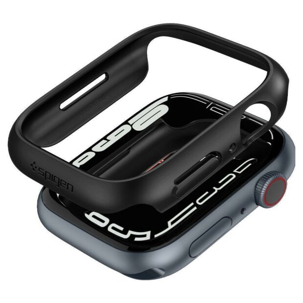 Чохол Spigen Thin Fit до Apple Watch 7/8/9 45mm Black (ACS04174)