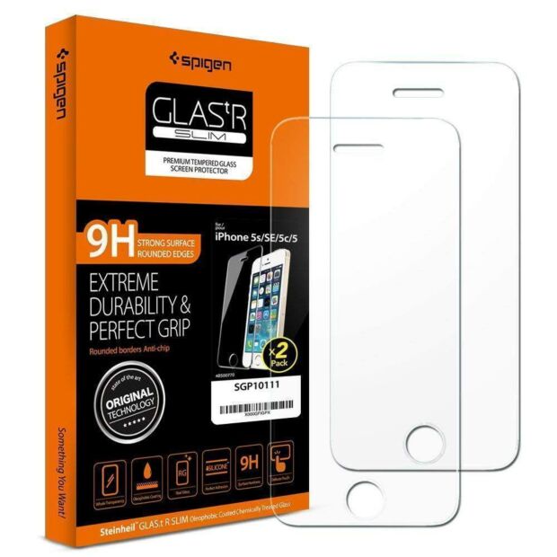 Защитное стекло Spigen Glas.TR Slim 2-Pack для iPhone 5/5S/SE Clear (SGP10111)