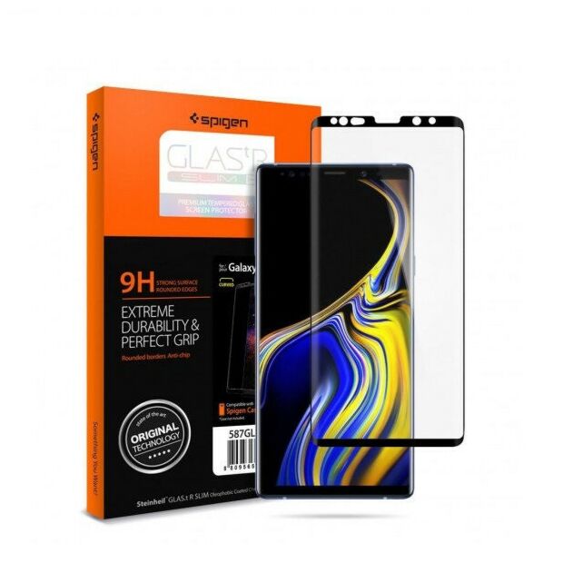 Защитное стекло Spigen Glas.tR Curved HD для Samsung Galaxy Note 9 Black (599GL24507)