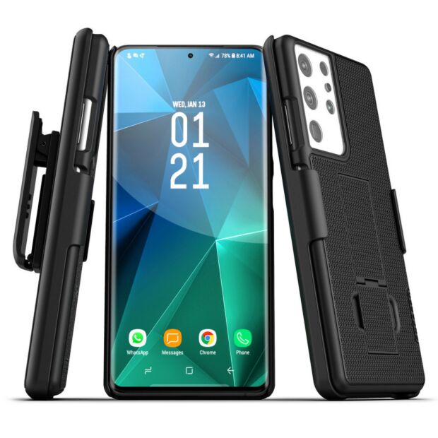 Чохол Encased Duraclip with Holster для Samsung Galaxy S21 Ultra Black (HC145)