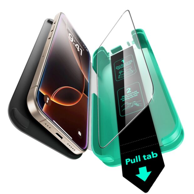 Захисне скло ESR Armorite Tempered Glass 1-pack до iPhone 16 Pro Black (1D743002)