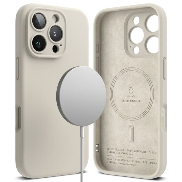 Чехол Ringke Silicone Magnetic для iPhone 16 Pro Max Stone (SIMG921SE72)