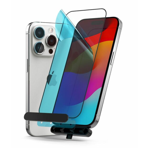 Захисне скло Fusion Tempered Glass Full Cover до iPhone 15 Pro Black (G4as115)