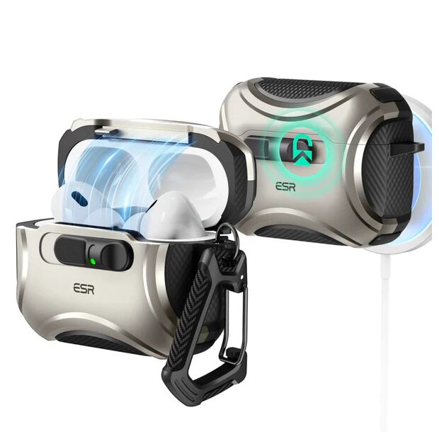 Чохол ESR Cyber Flicklock до Apple AirPods Pro 3 Titanium (1C02200202)