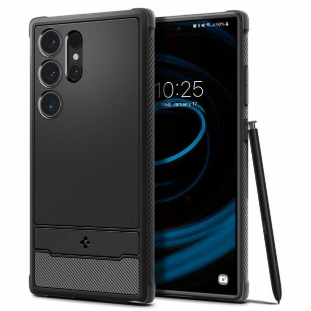 Чохол Spigen Rugged Armor до Samsung Galaxy S24 Ultra Matte Black (ACS07286)