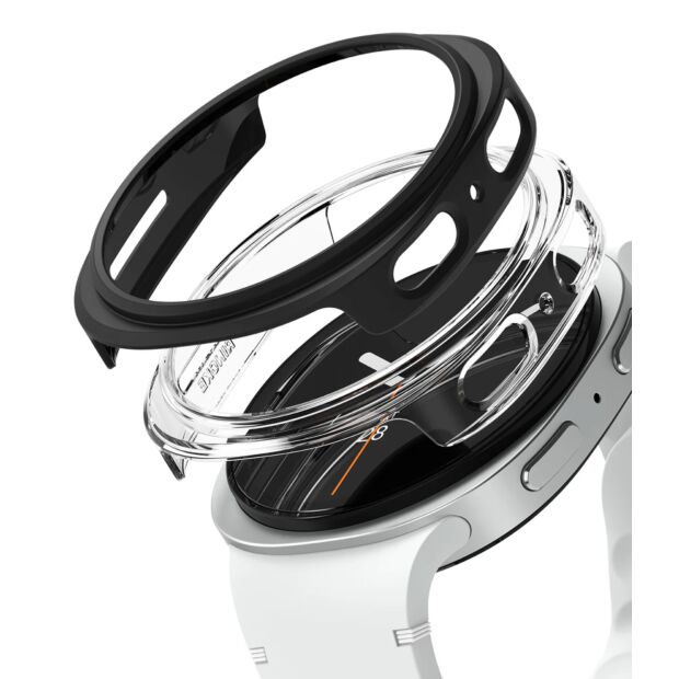 Чехол Ringke Slim (Matte Black + Clear) 2-pack для Galaxy Watch 8 44mm (S116701RS)