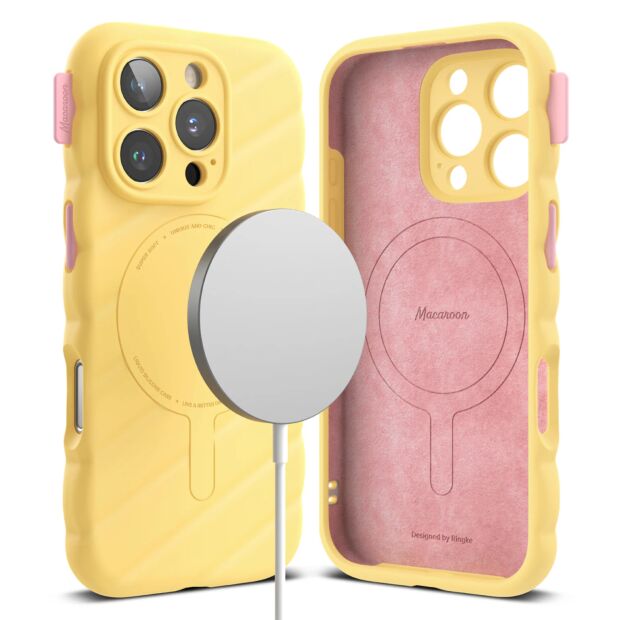 Чохол Ringke Macaron Silicone Magnetic для iPhone 16 Pro Yellow (MAMG936SE46)