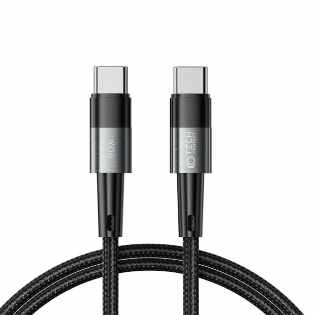 Дата-кабель Tech-Protect Ultraboost Type-C Cable PD60W/3A 1m Grey