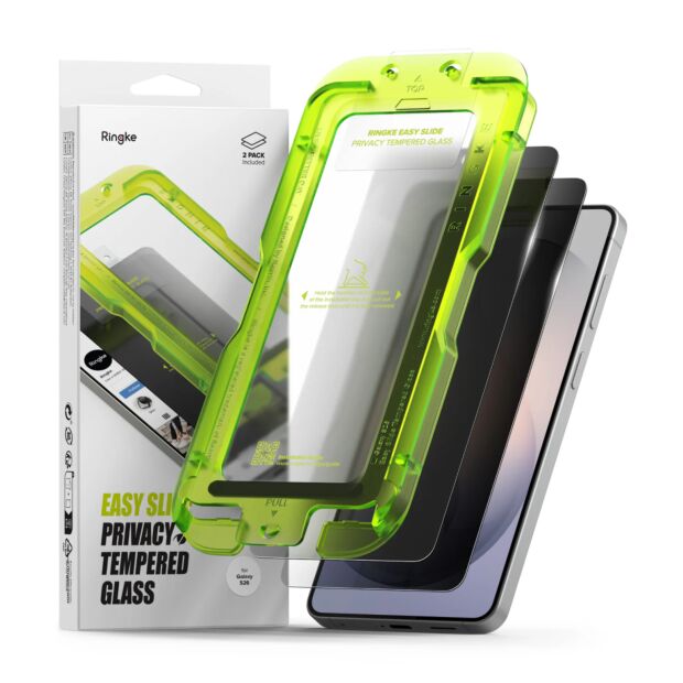 Захисне скло Ringke Easy Slide Privacy Tempered Glass 2-Pack до Samsung Galaxy S26 (G4as1230)