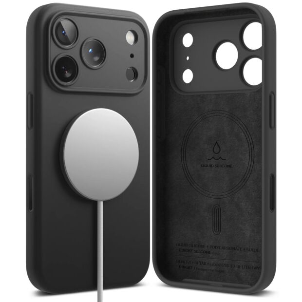 Чохол Ringke Silicone Magnetic до iPhone 17 Pro Max Black (SIMG1097E55)
