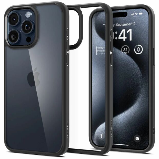 Чехол Spigen Ultra Hybrid для iPhone 15 Pro Matte Black (ACS06713)