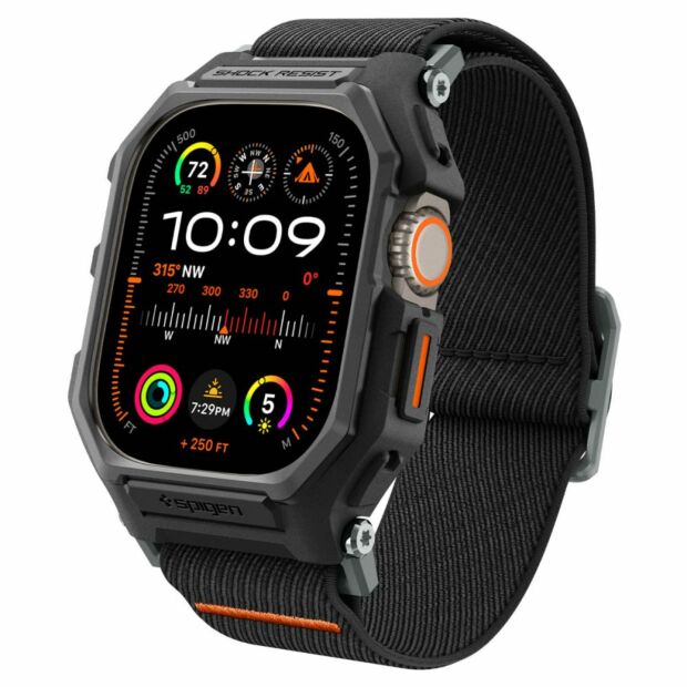 Чохол з ремінцем Spigen Lite Fit Pro для Apple Watch Ultra 1/2/3 49mm Black (ACS07104)