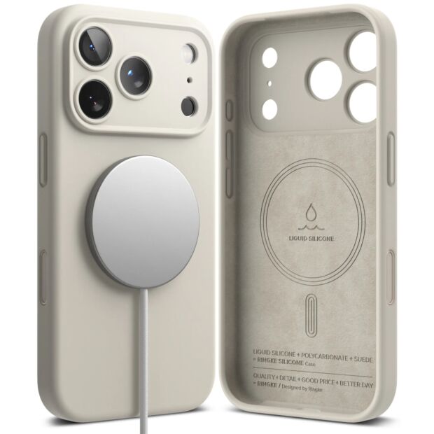 Чохол Ringke Silicone Magnetic до iPhone 17 Pro Max Stone (SIMG1097E72)