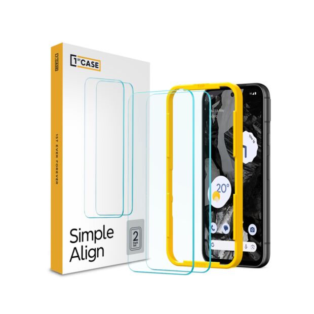 Защитное стекло 1stcase SimpleAlign Tempered Glass 2-pack для Google Pixel 8a Clear (SLA3005)