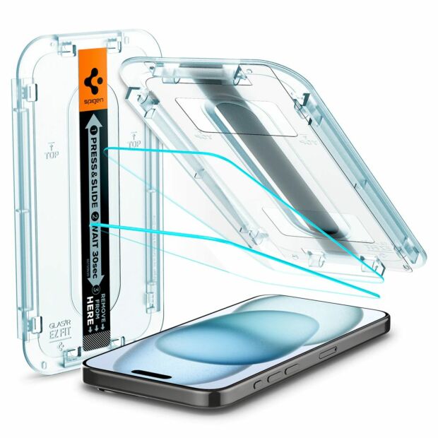 Захисне скло Spigen Glas.tR EZ FIT 2-Pack до iPhone 15 Clear (AGL06903)