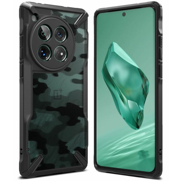 Чохол Ringke Fusion X до OnePlus 12 Camo Black (FX815E73)
