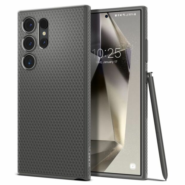 Чехол Spigen Liquid Air для Samsung Galaxy S24 Ultra Marble Grey (ACS07448)