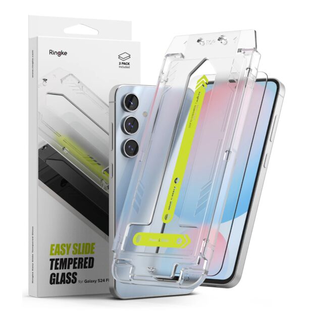 Защитное стекло Ringke Easy Slide Tempered Glass 2-Pack для Samsung Galaxy S24 FE Clear (G4as977)