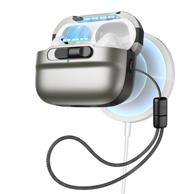 Чехол ESR Pulse Magnetic Lock (Halolock) для Apple AirPods Pro 2 Titanium (1C0080602)