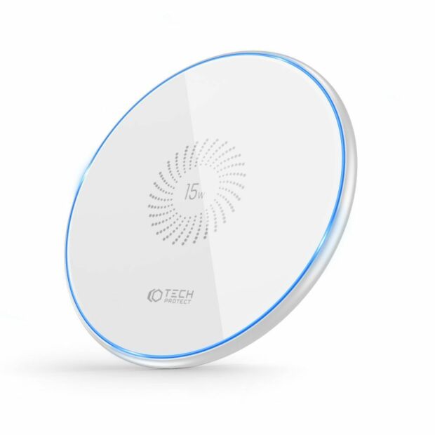 Бездротовий зарядний пристрій Tech-Protect Qi 15W-C1 Wireless Charger White