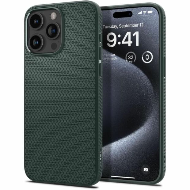Чехол Spigen Liquid Air для iPhone 15 Pro Abyss Green (ACS06706)