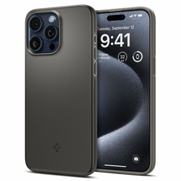 Чохол Spigen Thin Fit до iPhone 15 Pro Gunmetal (ACS06687)