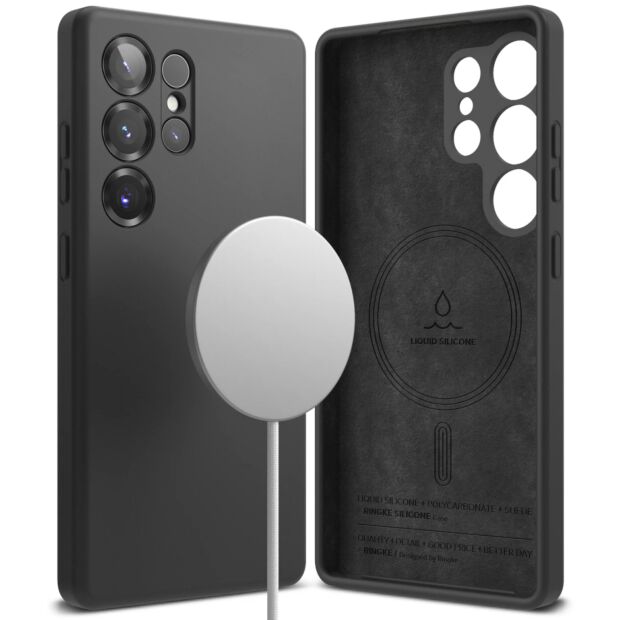 Чохол Ringke Silicone Magnetic до Samsung Galaxy S25 Ultra Black (SIMG998SE55)