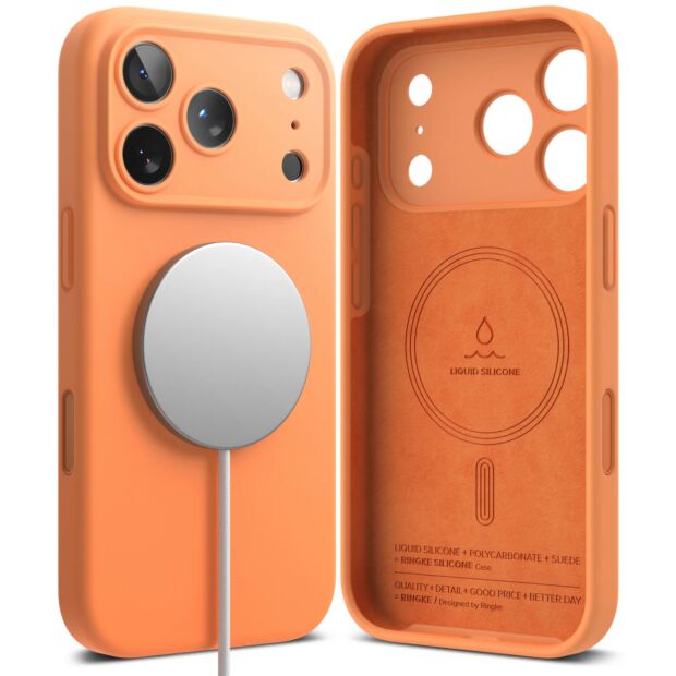 Чохол Ringke Silicone Magnetic до iPhone 17 Pro Max Tangerine (SIMG1097E91)