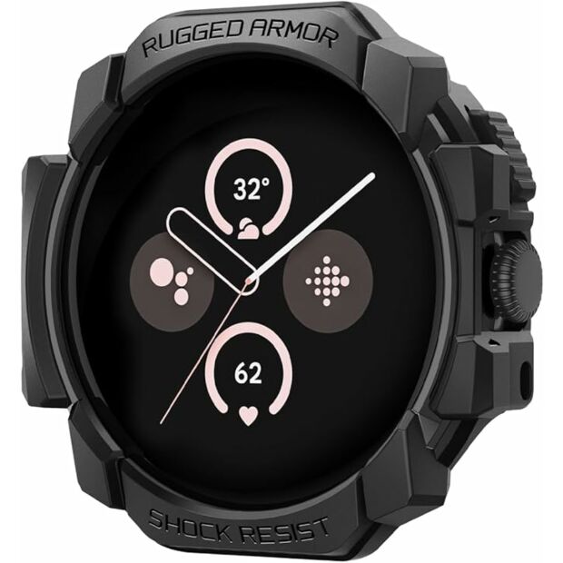 Чохол Spigen Rugged Armor до Pixel Watch 3 45mm Matte Black (ACS07597)