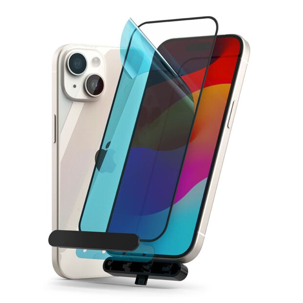 Захисне скло Fusion Tempered Glass Full Cover до iPhone 15 Plus Black (G4as114)