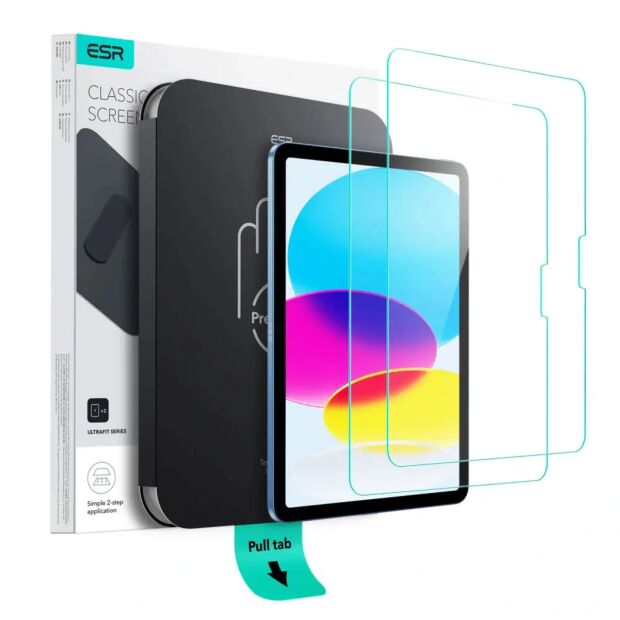 Защитное стекло ESR UltraFit Classic Tempered Glass 2-pack для iPad 10/11 (2022/2025) Clear (1E11600102)