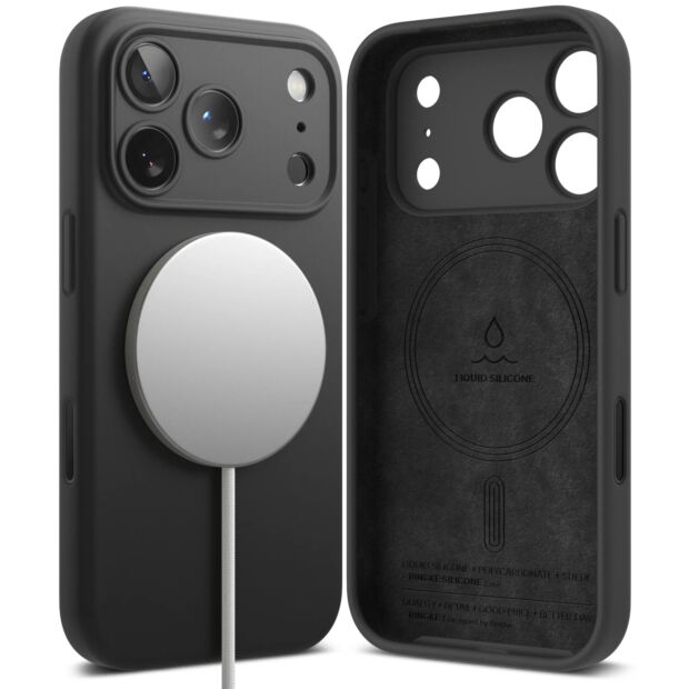 Чохол Ringke Silicone Magnetic для iPhone 17 Pro Black (SIMG1088E55)
