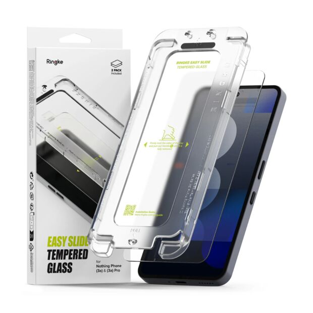 Захисне скло Ringke Easy Slide Tempered Glass 2-Pack до Nothing Phone (3a)/(3a) Pro Clear (G4as1069)