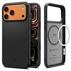 Чохол Spigen Enzo Aramid T MagFit до iPhone 17 Pro Black Black (ACS09959)
