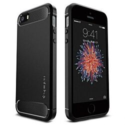 Чохол Spigen Rugged Armor для iPhone 5/5S/SE Black (041CS20167)