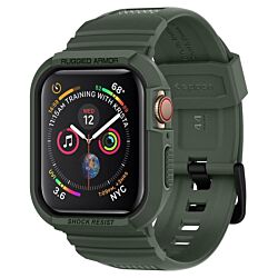 Чехол с ремешком Spigen Rugged Armor Pro для Apple Watch 4/5/6/SE/7/8/9 44/45mm Military Green (062CS26016)