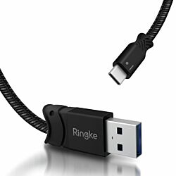 Дата-кабель Ringke Smart Black Fish Charging Cable Type-C 1.2m Black (ACFI0007)
