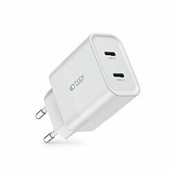 Мережевий зарядний пристрій-адаптер Tech-Protect C20W 2-port Network Charger PD20W White (9319456607093)