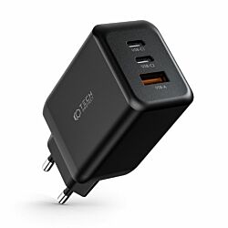 Сетевое зарядное устройство-адаптер Tech-Protect C65W 3-port Network Charger PD65W/QC3.0 Black (9490713934524)